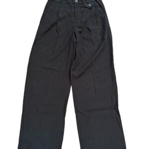 a new day Black Wide-Leg Pleated Womens Pants